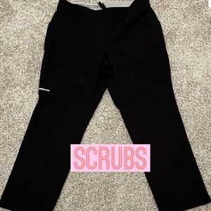 Skechers black scrubs with drawstring waist, LP